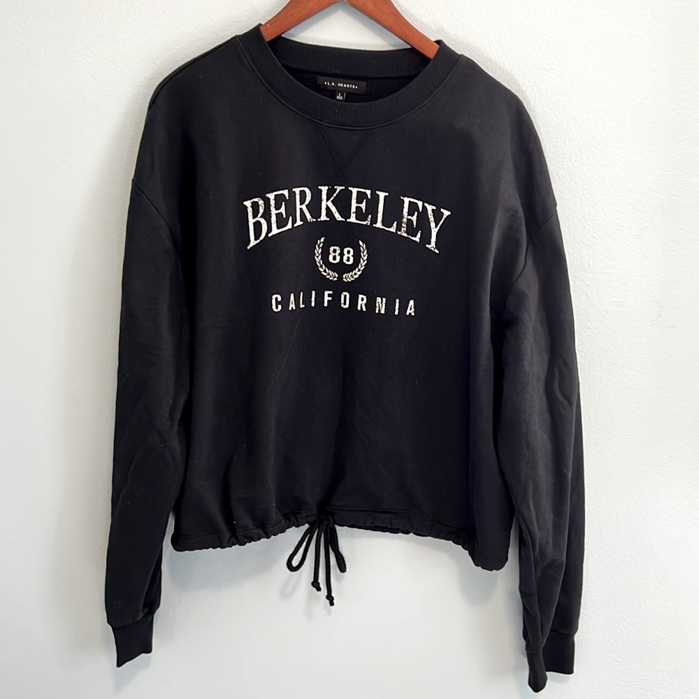 LA Hearts Black Berkeley drawstring sweatshirt. Never worn.